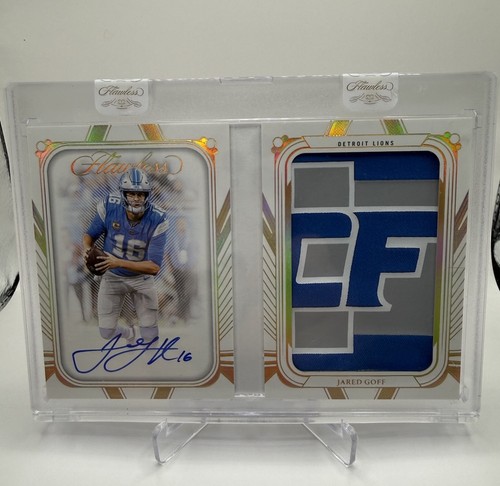 2024 Flawless Jared Goff Veteran Booklet Auto Patch 09/10 Lions Panini Sealed