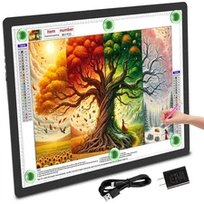 A2 Light Pad 25.2''x18.4'', Large Magnetic LED Light Board for Diamond Painti...