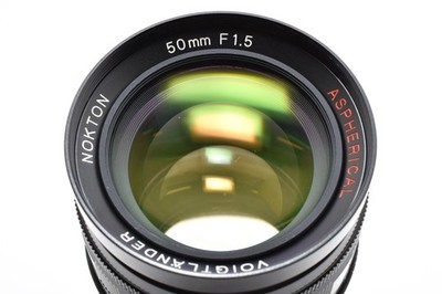 Exc+5 with/ Cap] Voigtlander NOKTON 50mm f/1.5 Aspherical Black