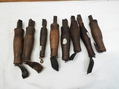 Lot Antique Leather Working Craft Edge Tools Leatherworking Shoe Repair Collice