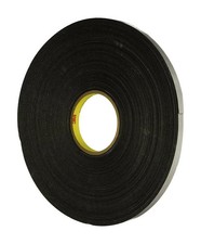 3M Vinyl Foam Tape 4516 Black 1/2 in x 36 yd X 1.6mm NEW Sealed