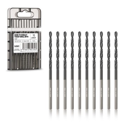 5/64'' Cobalt Drill Bit Set(Pro) Titanium Aluminum Nitride Coated (TiAlN), 10-...