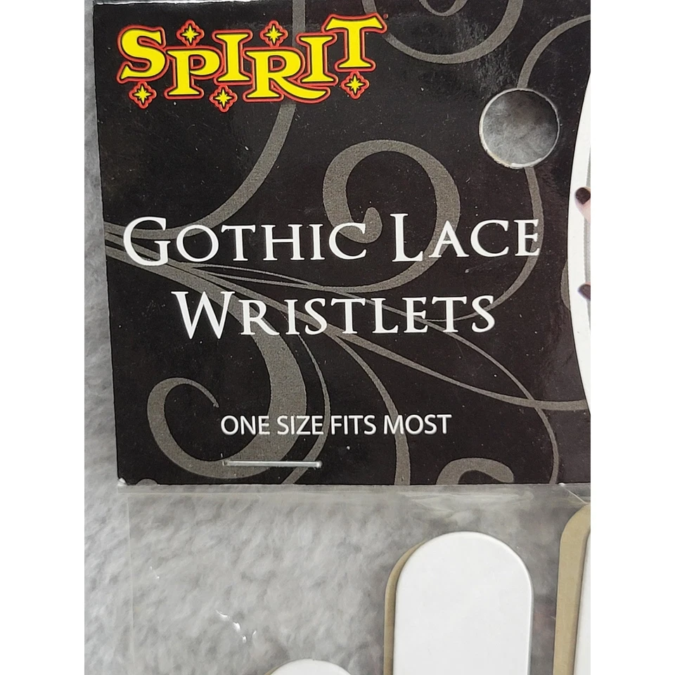 Muñequeras Spirit Gótico Encaje Borgoña Disfraz Accesorio Halloween Talla Única Foto 2 de 3