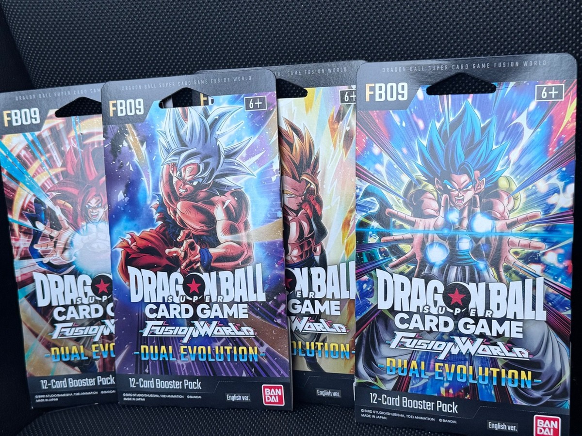 Dragon Ball Super Fusion World FB09 DUAL EVOLUTION 4X Sleeved