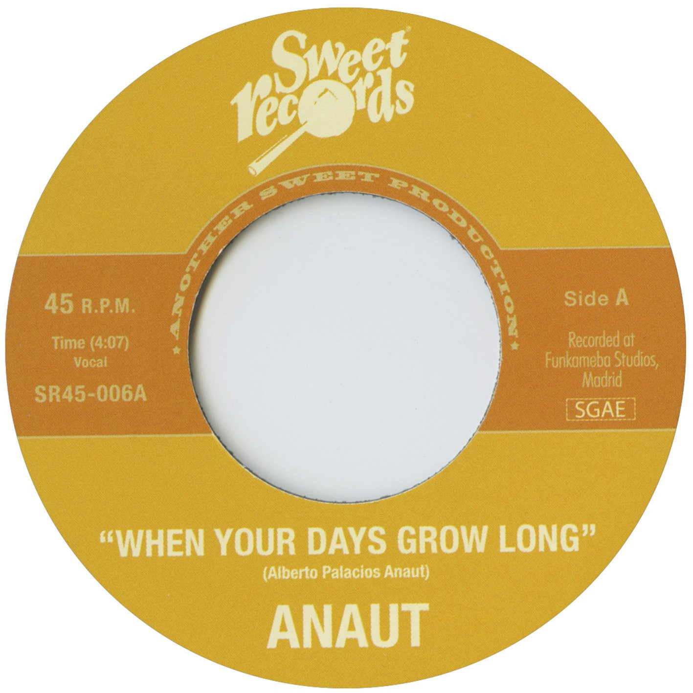 Anaut When Your Days Grow/Black Is Black Vinyl NUOVO
