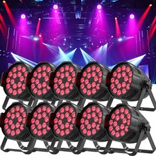 US 4/8/10PCS 18x10W LED Par Light RGBW Stage Bar Wash Lighting DMX DJ Party Show