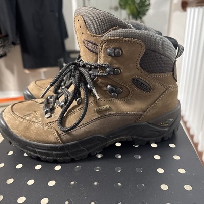 Lowa Renegade GTX Mid Lady Hiking Boots Brown Sz 7 Vibram Gorpcore Gore-Tex EUC