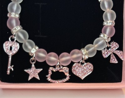 Hello Kitty Anime Sanrio Bettelarmband �� Hello Kitty Rosa Bettelarmband
