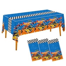3pcs Rceing Car Birthday Party Decorations Party Tablecloth Plastic Race Car