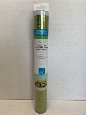 Cricut Premium Vinyl Holographic Avocado Avocat Green Glossy 12'' x 48''