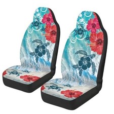 Sea Turtle Car Seat Covers Hibiscus Flowers Car Seat Cover Sea Turtle Hibiscus