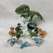 Imaginext Jurassic World Big And Baby Dinosaur Raptor Figures Lot Of 10. Clean.