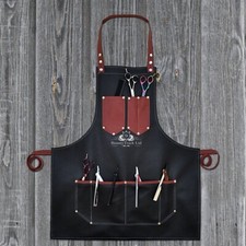 PROFESSIONAL LEATHER HAIR CUTTING HAIRDRESSING BARBER APRON CAPE FOR SALON HAIR