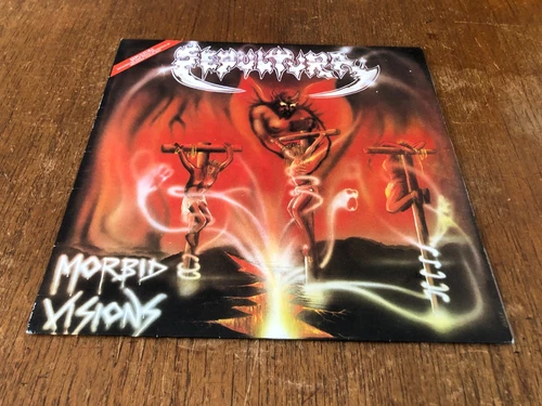SEPULTURA Morbid Visions/Bestial Devastation LP Vinyl 1991 Reissue RARE Cavalera