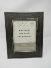 Elsa L INC Picture Frame Dark Brown 5x7 Photo Frame Rustic Wood Grain Look