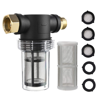 #ad Garden Hose Filter for Pressure Washer Inlet Water 40 Mesh Screen Extra 100 Mesh $22.10