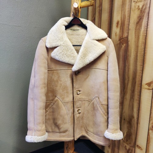 Vintage Shearling Ledermantel von Arthur Norgaard von Birch Creek maßgeschneidert (M) - Bild 12 von 12