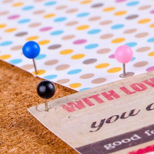 Push Pins Notice Cork Felt Board Map Flag Desk Thumb Tacks Drawin 500 Mix Colour - Picture 9 of 11