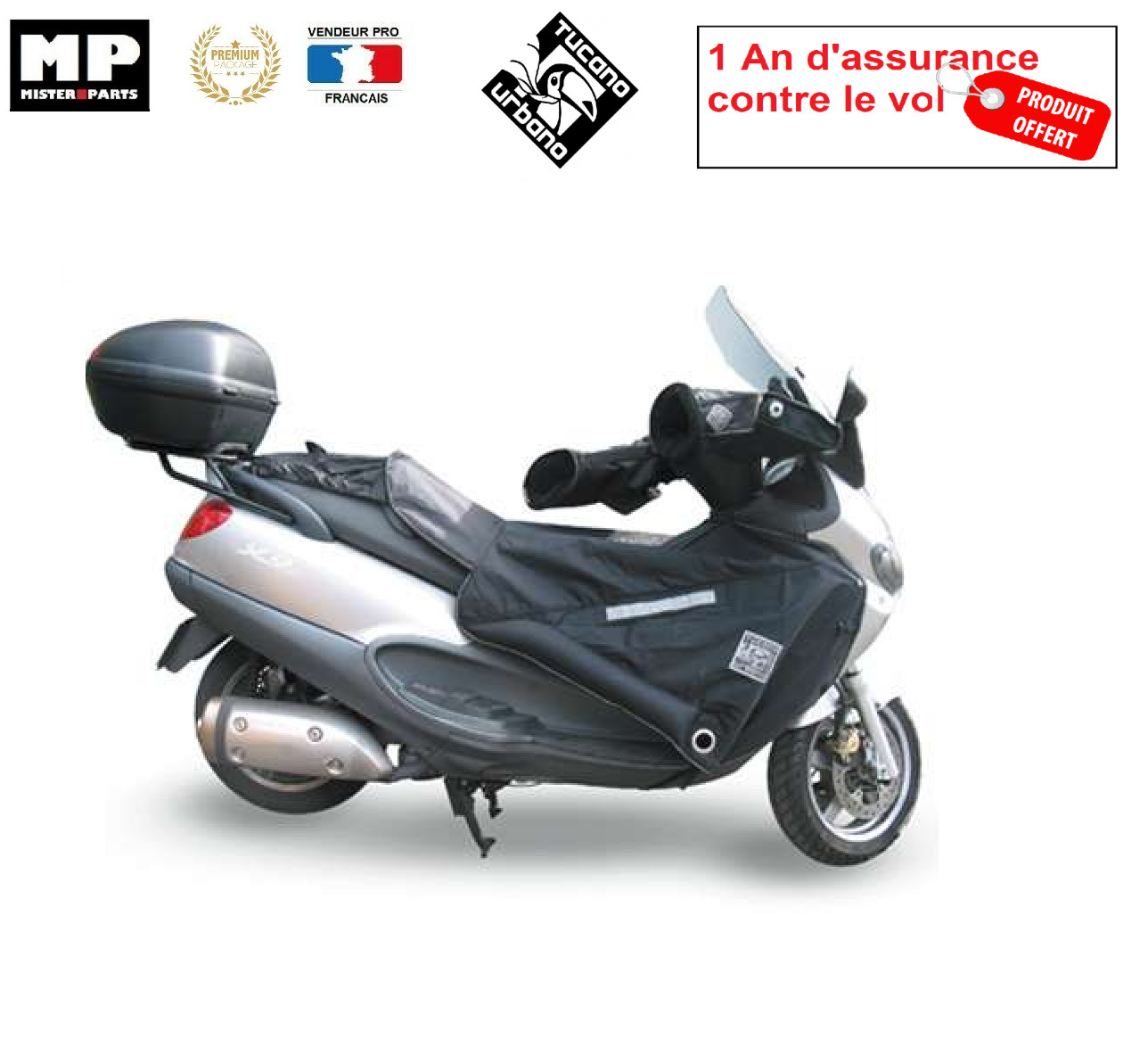 Tablier haut de gamme pour scooter Piaggio X9 125 à 500 en nylon lourd