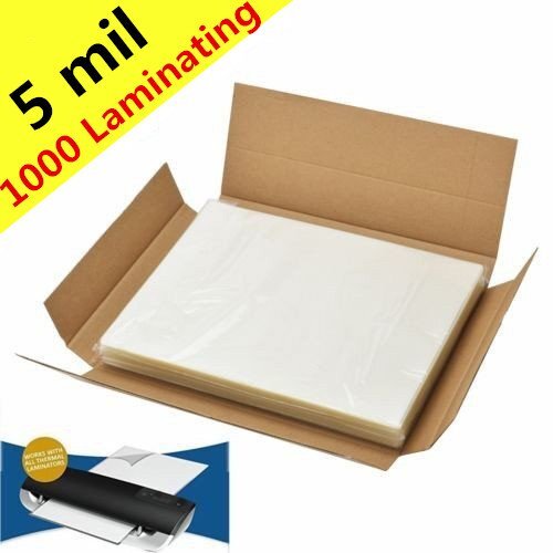 5 Mil Letter Laminating Pouches 1000 Pack Hot Melt 9 x 11.5 Lamination Supplies