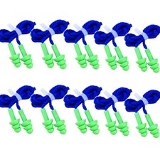 10 pairs Reusable Safety Soft Silicone Corded Ear Plugs Hearing Protect Work 