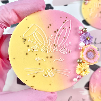 Hase Ostern Gesicht Stempel Präger Ausstecher Cupcake Deko Backen Hase
