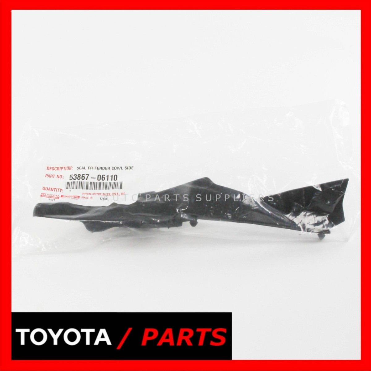 【H34】 FACTORY TOYOTA 2015-17 CAMRY FRONT FENDER TO COWL COVER SEAL LH