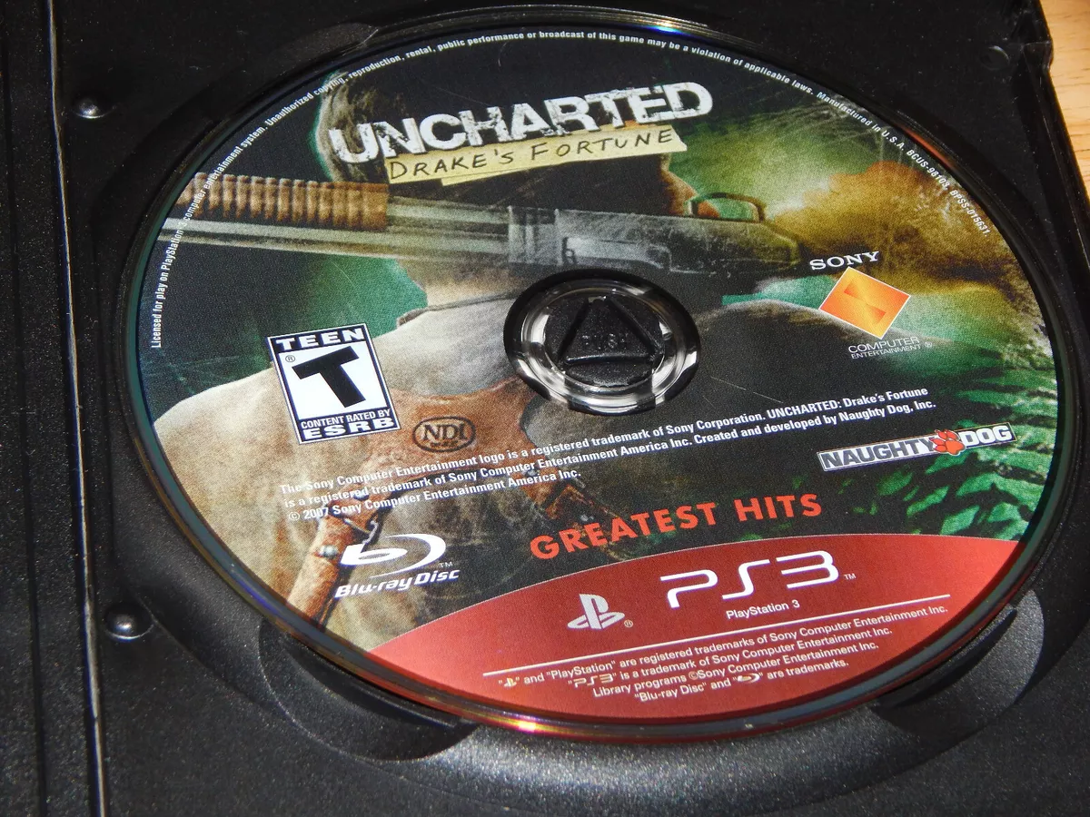 Uncharted: Drake's Fortune (PS3, Sony PlayStation 3) Disc Only!!!