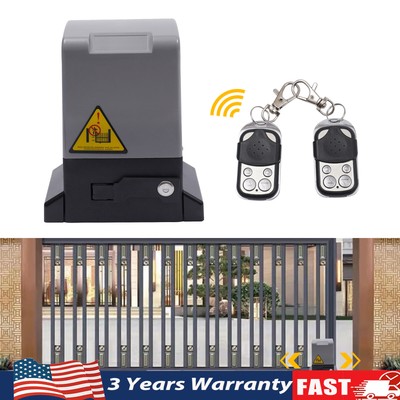 1200KG Sliding Gate Opener Electric Fence AC Automatic Motor Remote Control Kit