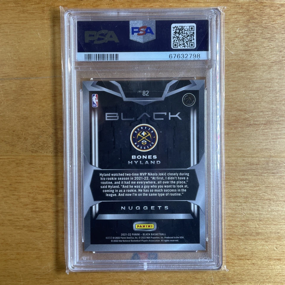 2021-22 Panini Black Basketball NBA #82 Bones Hyland /149 Rookie RC Nuggets Card - Image 2 of 3
