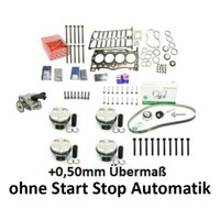 Kolbenset +0,50Mm+Ventile+Zahnriemen+ÖLpumpe FüR Vw 1.4 Tsi Cmb Cxs Golf7 04E107