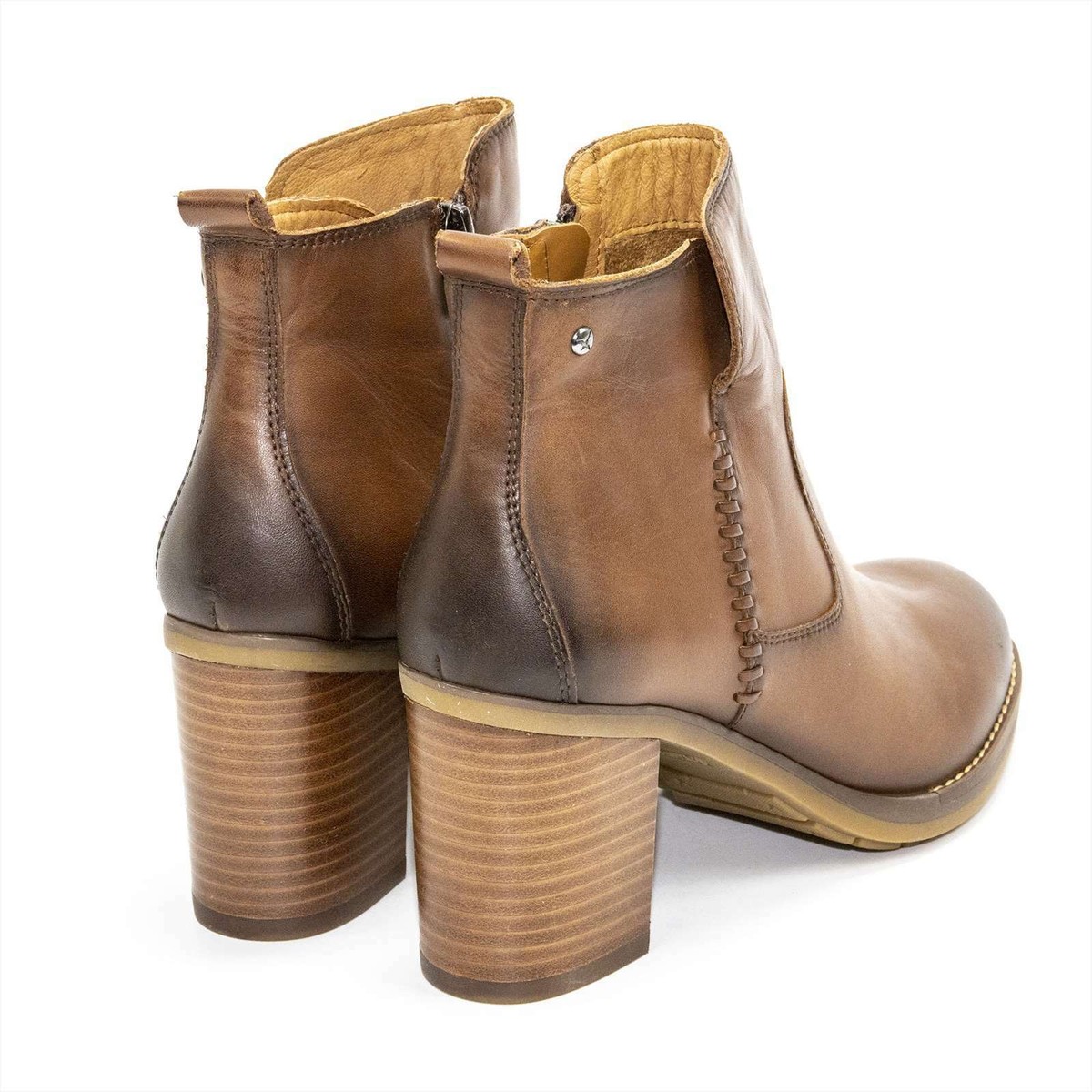 Pikolinos Women Pompeya Premium Leather Block High Heel Ankle - Main Image