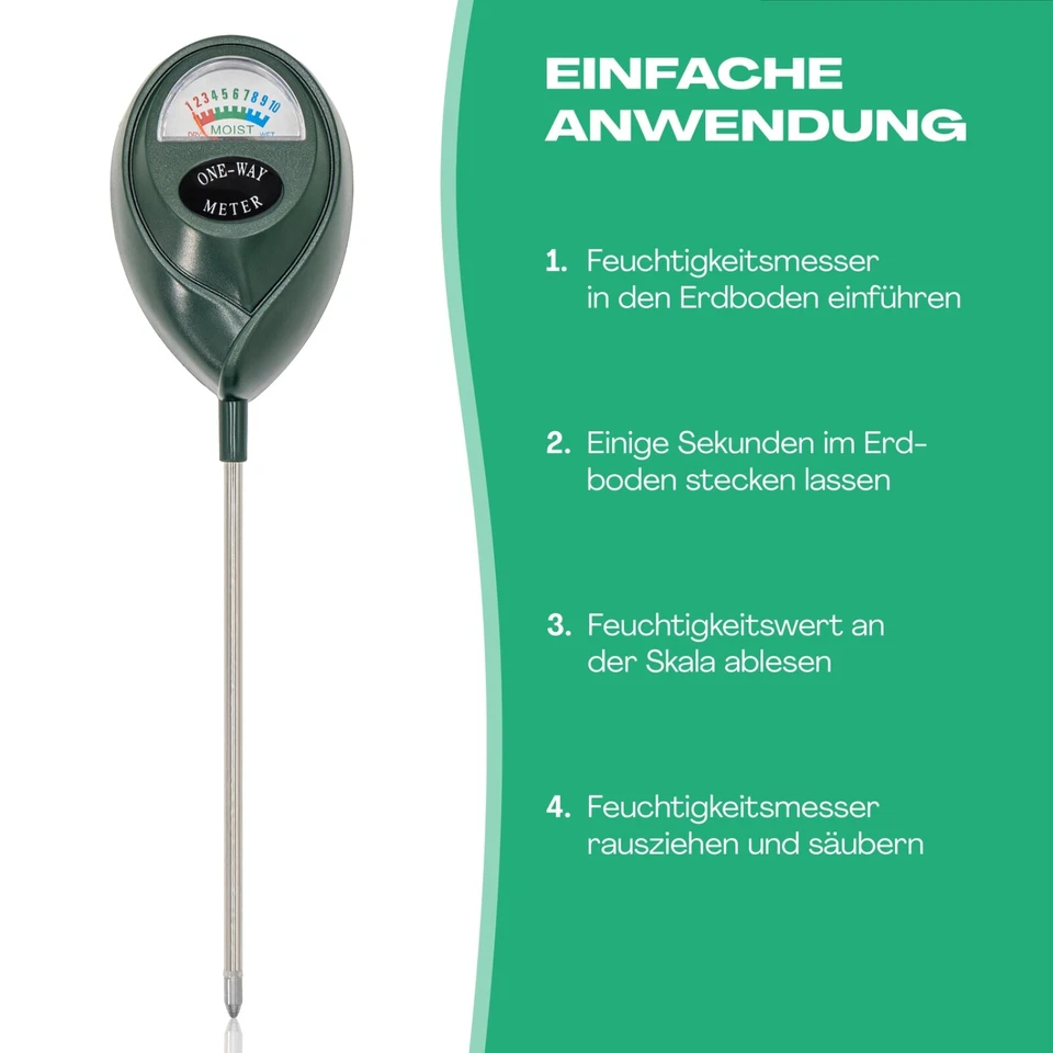 Feuchtigkeitsmessgerät Pflanzen Boden Feuchtigkeitsmesser Bodenfeuchtesensor - Bild 2 von 4