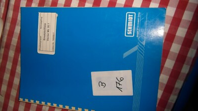 Schmidt Handbuch Werkstattbuch Betriebsanweisung Vector MAl 30 Ersatzteil liste