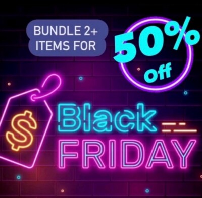 Discount when you like or bundle two or more items. 50% OFF!!