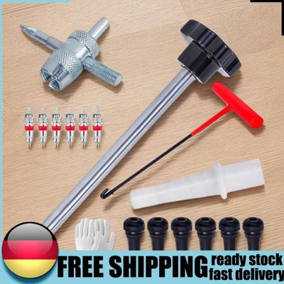 Quick Change Tire Valve Tool Kit for Replacing Leaky Valves in Cars ATVs Trucks