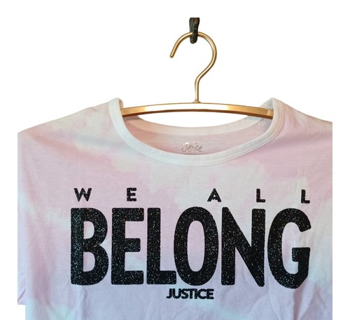 Lot of 2 Justice Girls Boxy T-Shirts-10-Short Sleeves - Picture 6 of 7