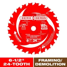 Demo Demon 6-1/2 In. 24-tooth Framing/demolition Carbide Circular Saw Blade |