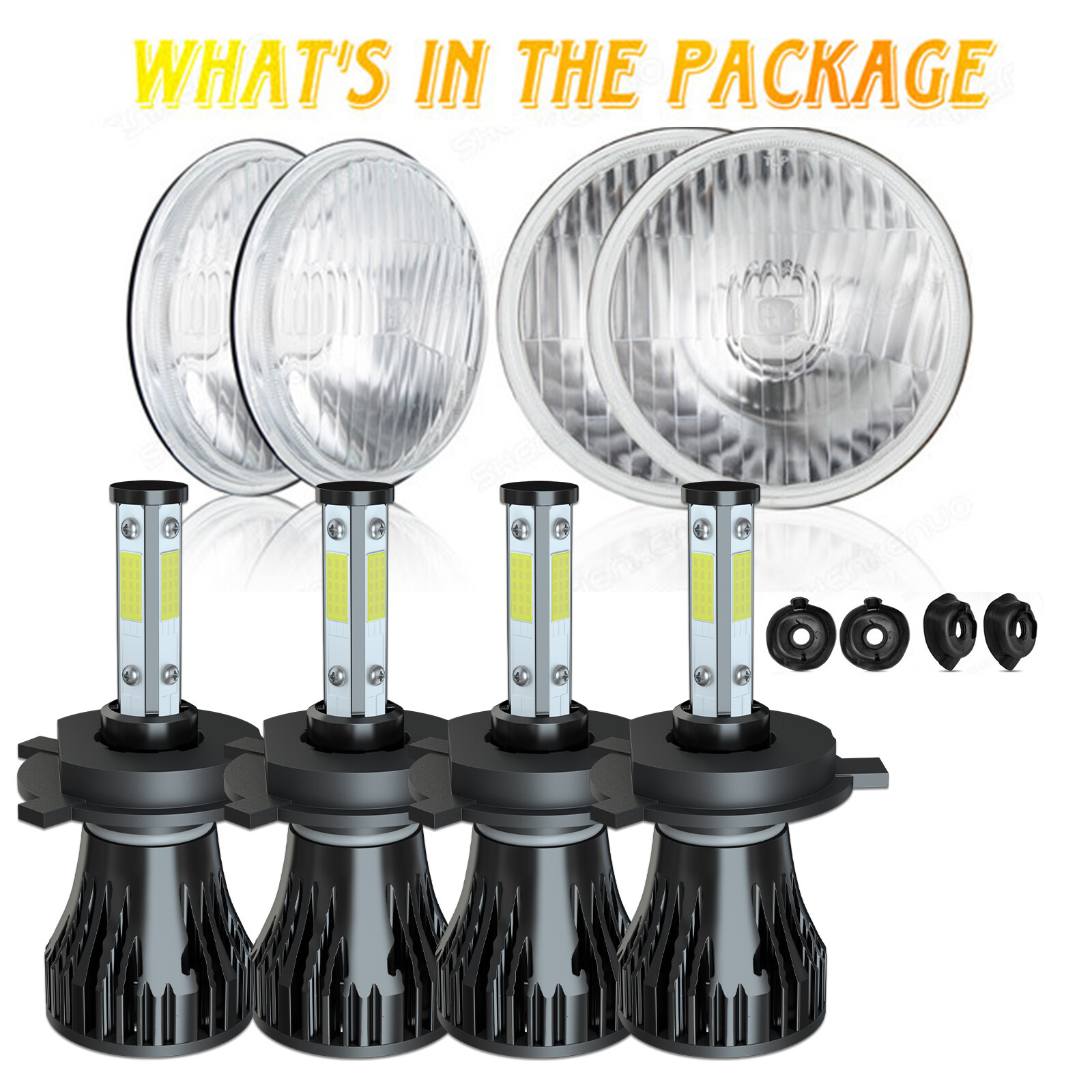 5.75 Inch 5-3/4 Inch Headlight Housing H4 High/Low Beam LED Bulb for Holden