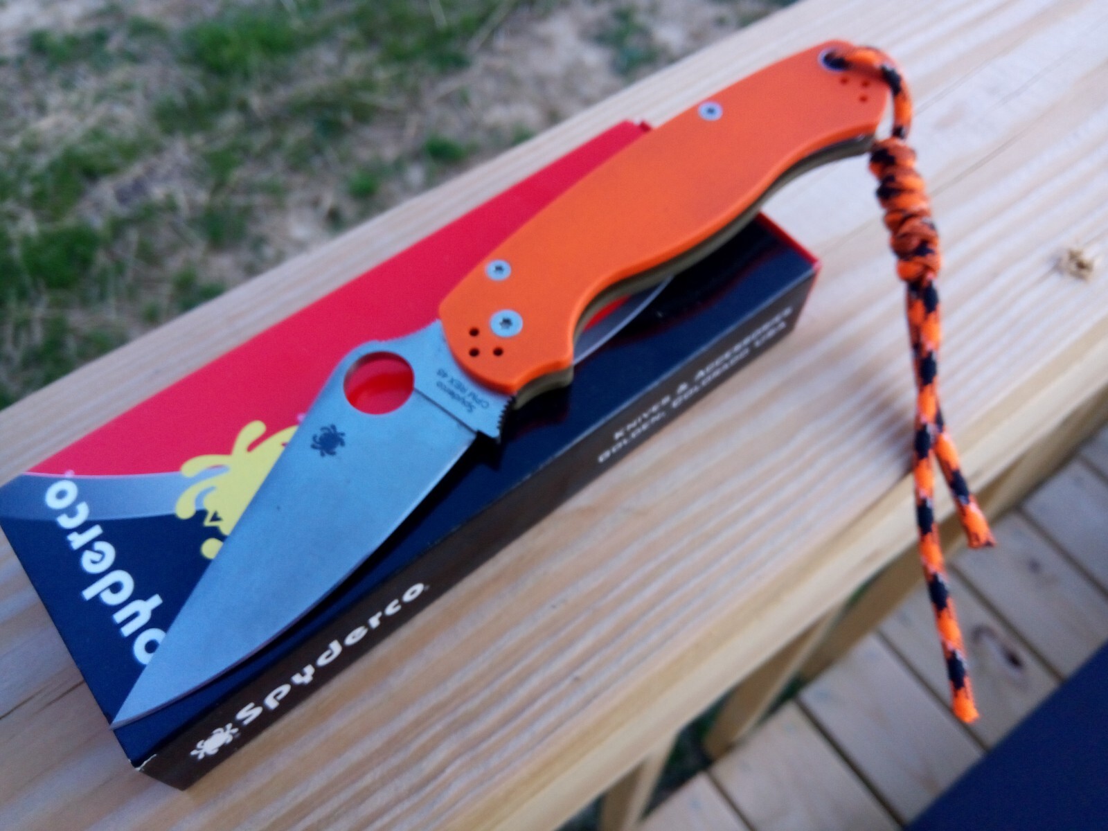 Spyderco PM2 Cutlery Shoppe Exclusive Knife Rex 45 Orange Green