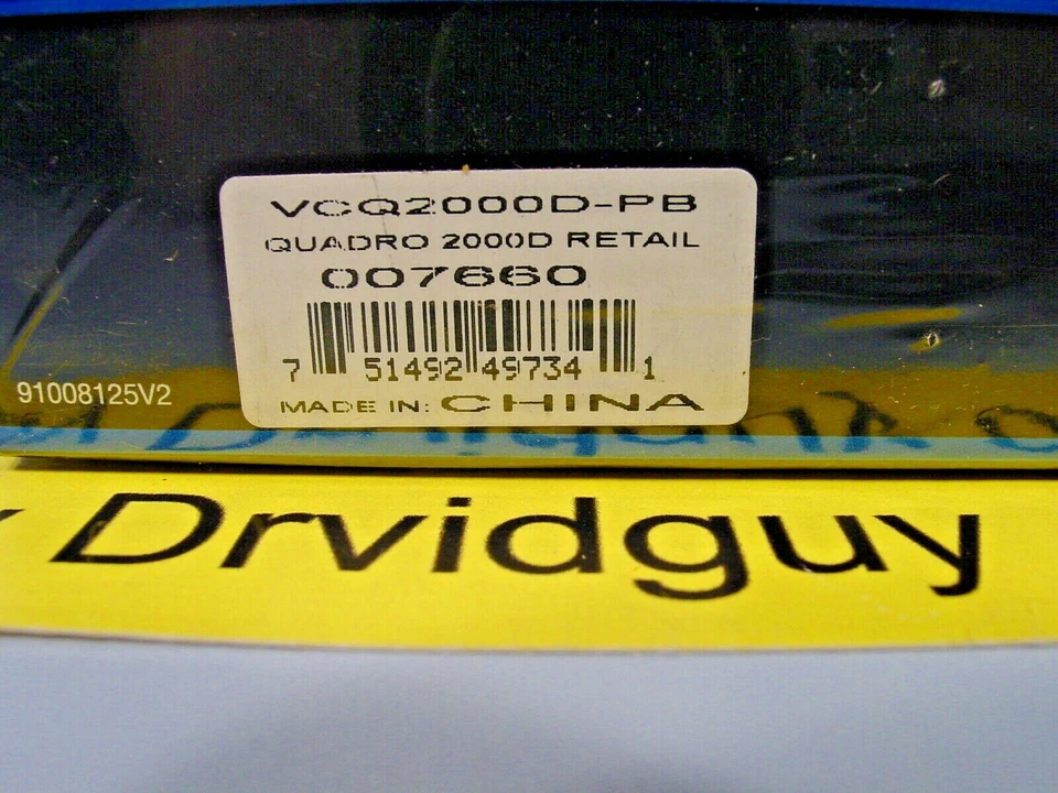 PNY Quadro VCQ2000D-PB Dual DVI-I PCI Express 2.0 x16; 2000D - Image 4 of 4