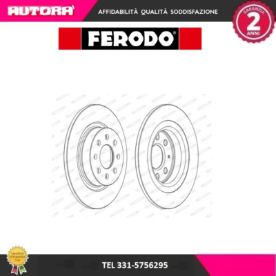 DDF1299C Pair of rear brake discs (FERODO BRAND)..