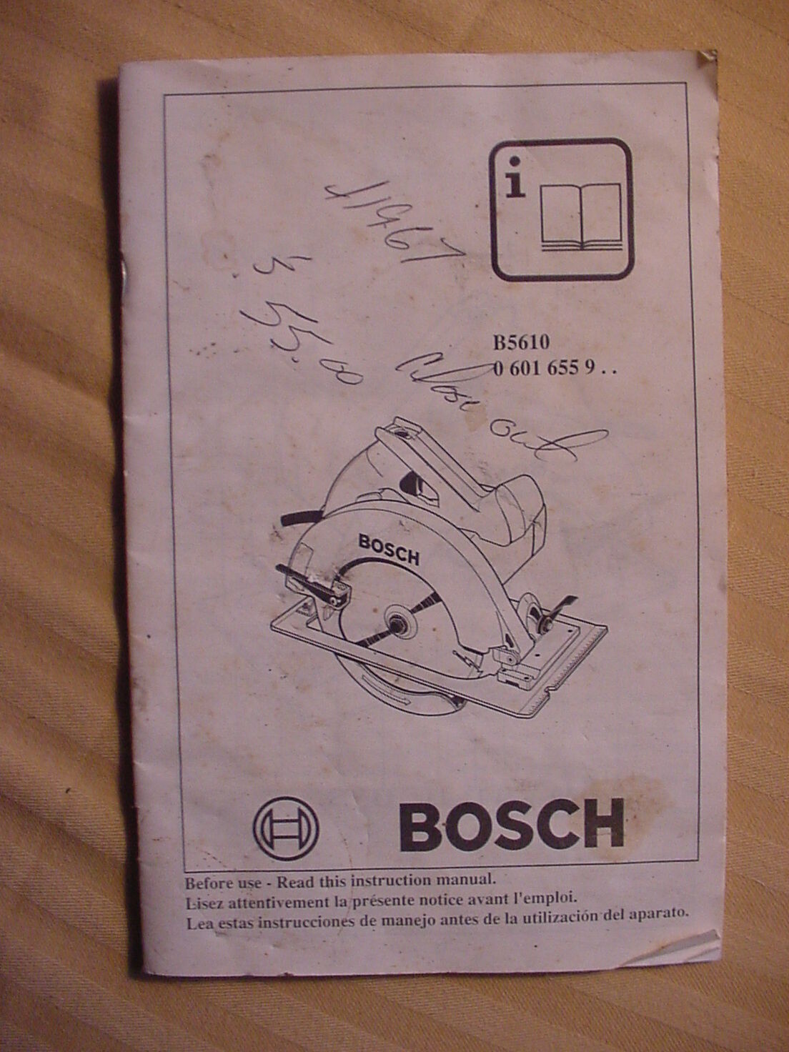 seta Padre fage menta Manual de instrucciones del propietario Bosch para sierra circular de 7-1/4  pulgadas modelo B5610 | eBay