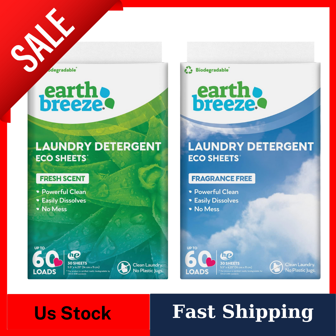 Earth Breeze Laundry Detergent Sheets 30 Sheets eBay