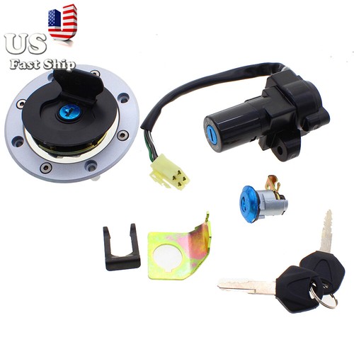 For GS500 01-10 09 08 07 06 Ignition Switch Fuel Gas Cap Cover&Seat Lock&Key Set - Picture 5 of 7