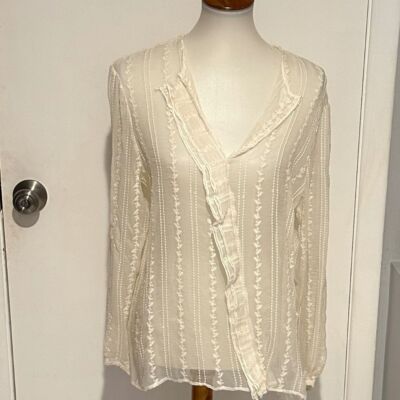 Tt Collection Ivory Blouse - Size M.