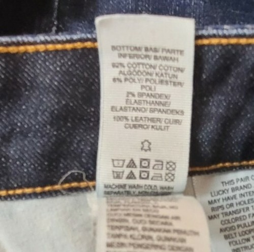 LUCKY BRAND Jeans Lolita Boot Women Size 4/27 Ankle White Oak Cone Denim W32 L31 - Picture 9 of 9