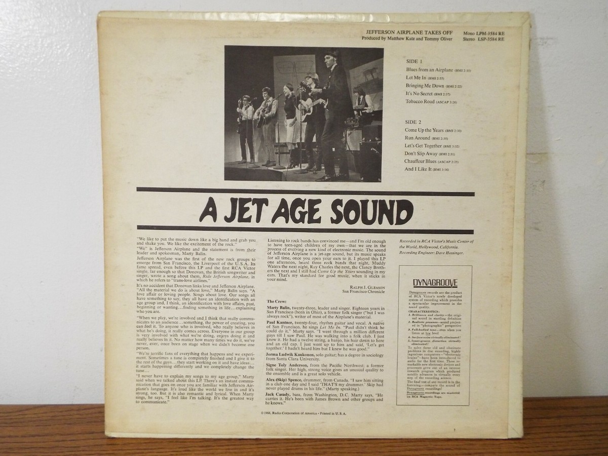 JEFFERSON AIRPLANE TAKES OFF MONO ROCK LP VINYL ALBUM | eBay