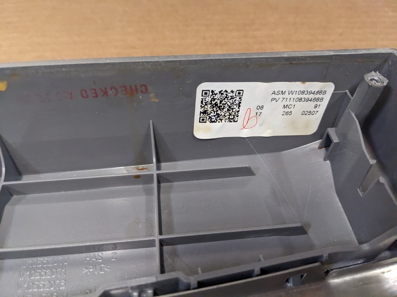 Maytag Dishwasher Door Outer Panel /User Interface W11229099 W10898448