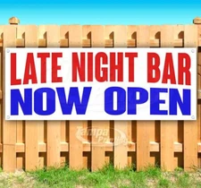 LATE NIGHT BAR NOW OPEN Advertising Vinyl Banner Flag Sign Many Sizes